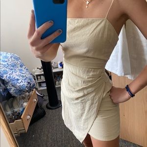 Zara linen wrap dress Size S New With Tags!